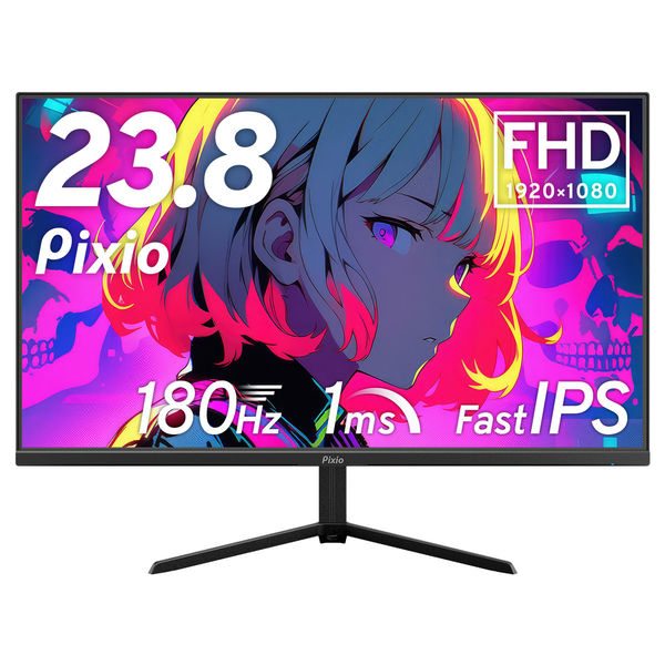 Pixio ゲーミングモニター 23.8インチ 180Hz IPS ブラック PX248PPBK-O