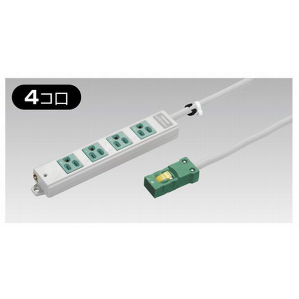 東芝ライテック ハーネス用OAタップ 4個口 3m グリーン DC8114EN-3(G