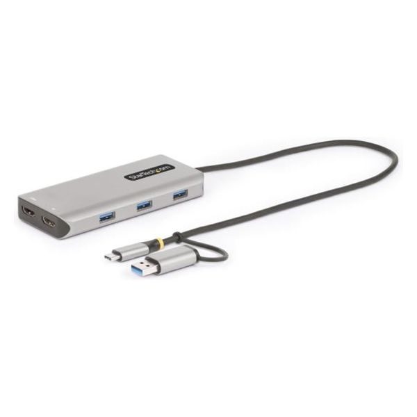 USB-Cハブ USB-C+A 2画面 4K+1080p HDMI 3x USB（直送品） - アスクル