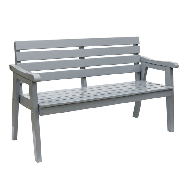 住まいスタイル Elan(エラン) 天然木製 ベンチ 幅1275mm グレー EL