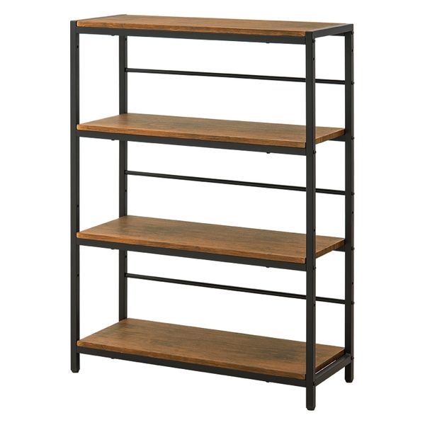 軒先渡し】萩原 ラック 幅750×奥行300×高さ1020mm ブラウン LCC-4674