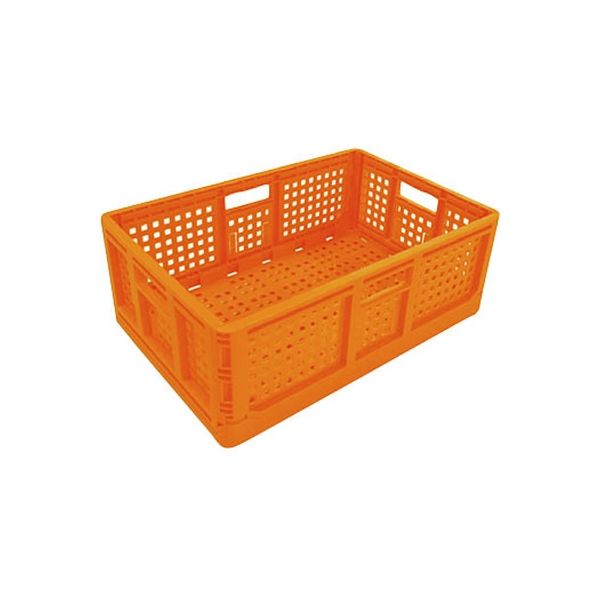 安全興業 折りたたみコンテナ 10個 オレンジ 4560172725690-10 1箱(10