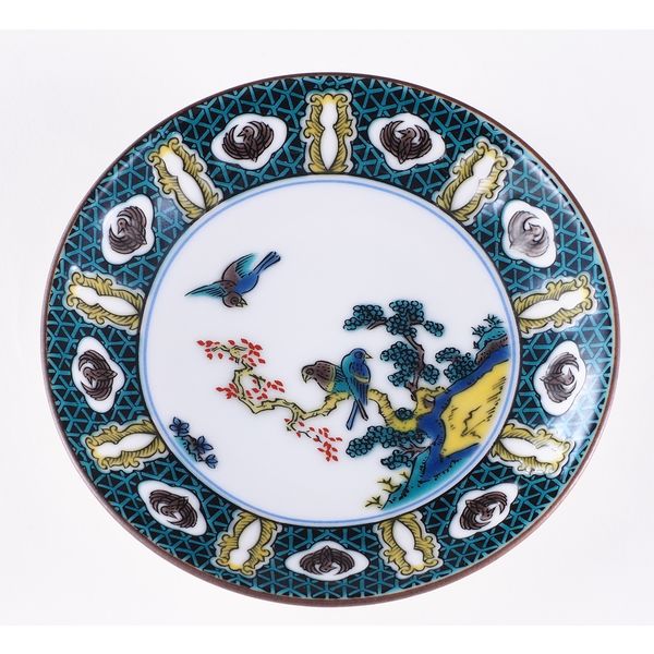 青郊 【九谷焼】豆皿名品コレクション 古九谷色絵岩松鳥図 MC-25-8p 8