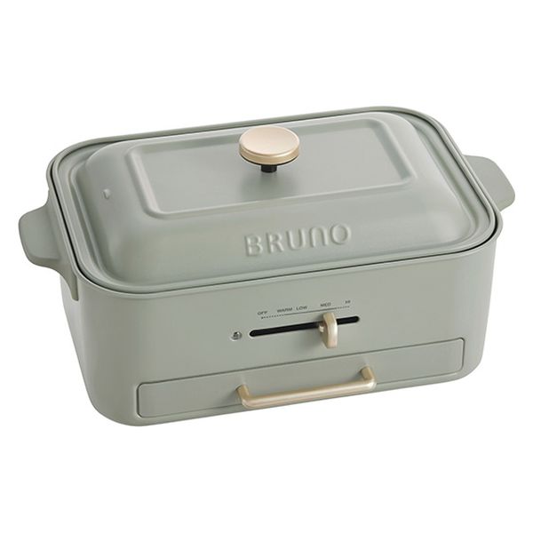 BRUNO コンパクトグリルホットプレート(グリーン) BOE109-GR 1個