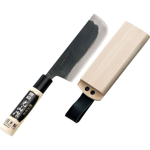 光山作 黒打収穫包丁 両刃 鞘入 HT-8102 1個 豊稔企販（直送品