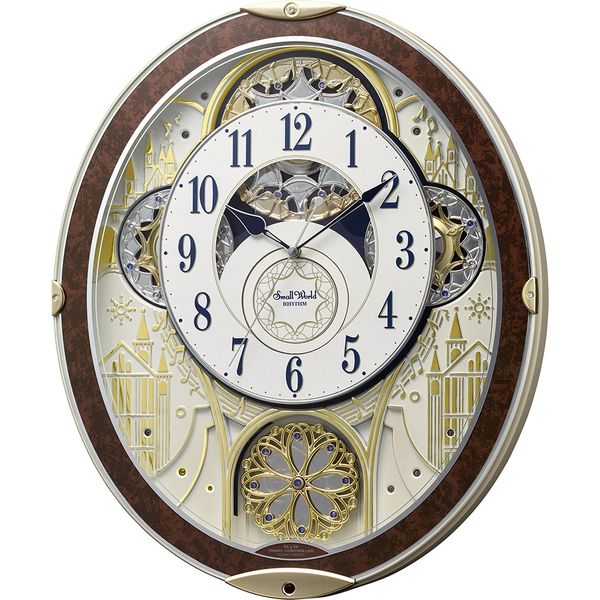 RHYTHM（リズム） リズム 電波からくり時計 掛け時計 スモールワールド