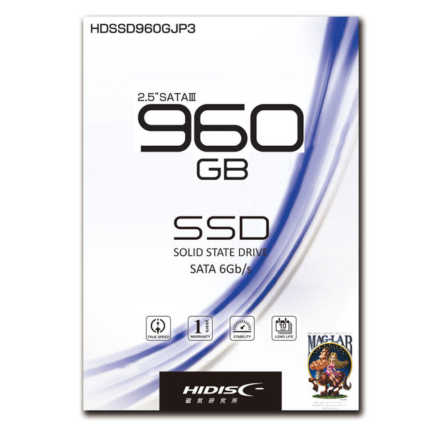 磁気研究所 2.5インチSATA内蔵型 SSD 960GB HDSSD960GJP3 1個 - アスクル