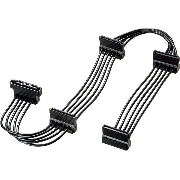 サンワサプライ シリアルATA電源分岐ケーブル 上L型 4分岐 40cm