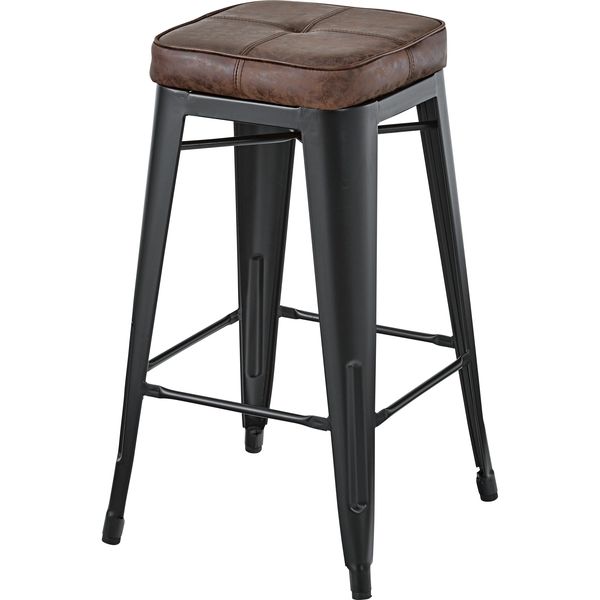 東谷 スタッキング ハイスツール ブラウン PC-252BR 1脚（直送品