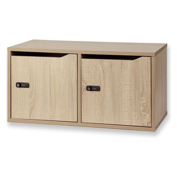 アスカ 組立式 木製収納ボックス ワイド SB970 1台（直送品） - アスクル