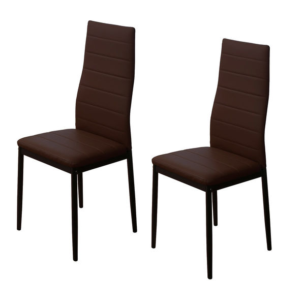 谷村実業 ハイバックダイニングチェア ダークブラウン TAN-282-DBR 1