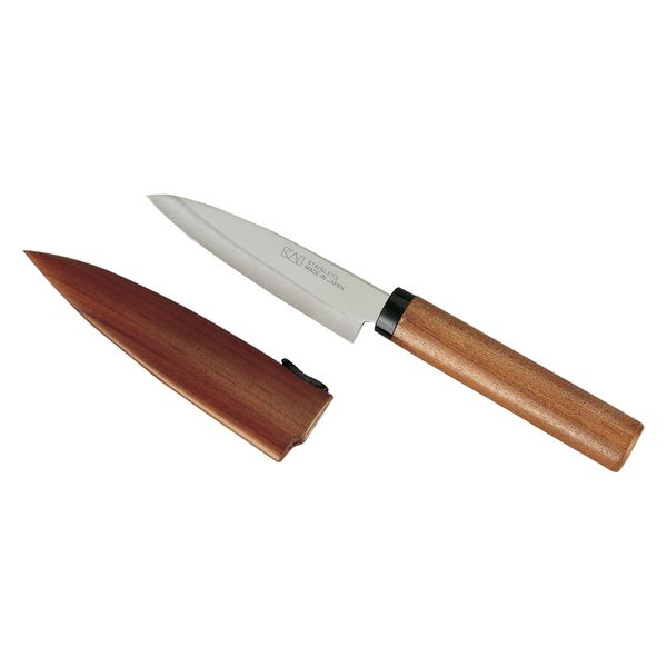 貝印 KK 木ザヤフルーツナイフ DH8018 1本（直送品） - アスクル