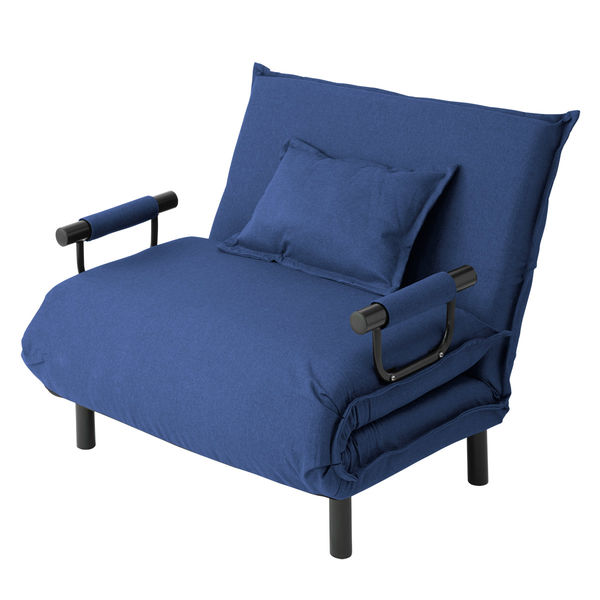 谷村実業 3WAYソファベッド ワイド ネイビー ソファ ベッド カウチ