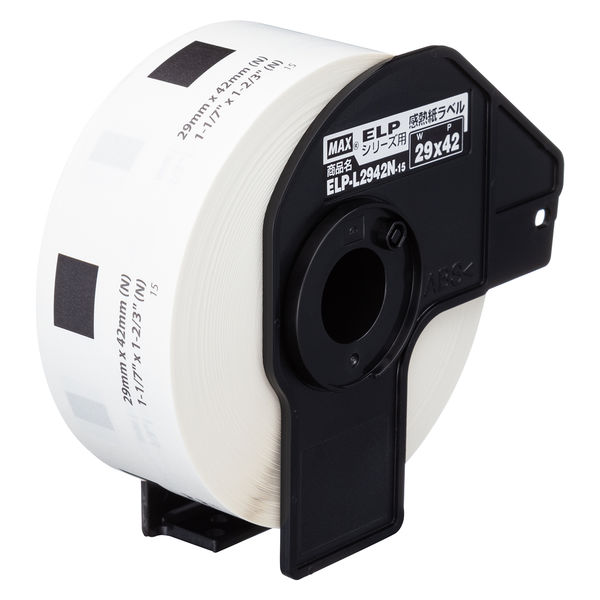 マックス 感熱紙ラベル ELP-L2942N-15 1セット（3巻：1巻x3） - アスクル