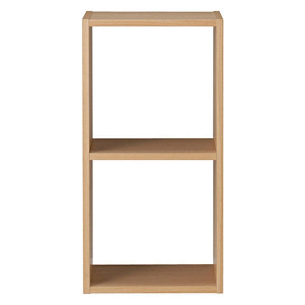 無印良品 スタッキングシェルフ 2段 オーク材 幅42×奥行28.5×高さ81.5