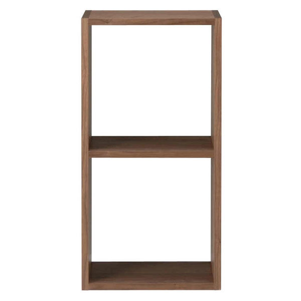 無印良品 スタッキングシェルフ 2段 ウォールナット材 幅42×奥行28.5