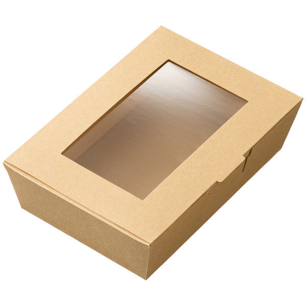 窓付ランチボックス 未晒し S 1袋（50枚入） - アスクル