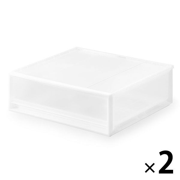 まとめ買いセット】無印良品 ポリプロピレン 収納ケース ワイド 小 約