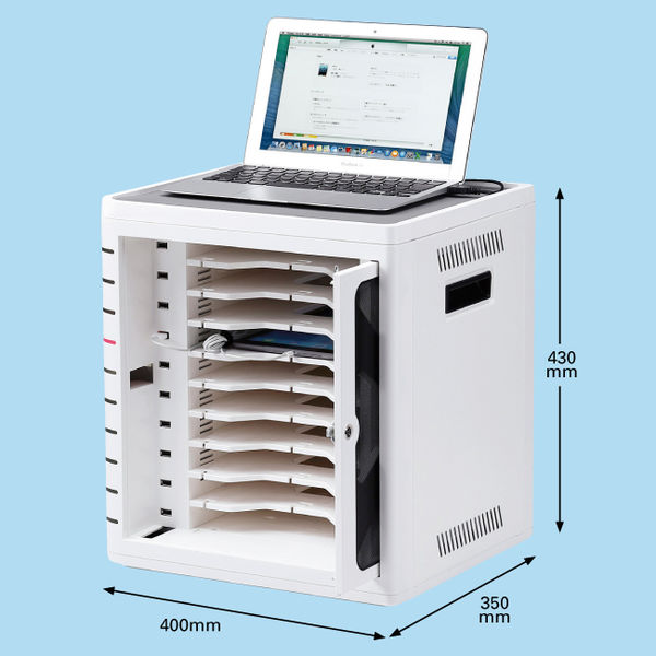 サンワサプライ iPad・タブレット収納キャビネット ホワイト CAI