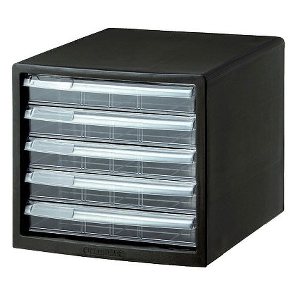 ナカバヤシ 仕切り対応レターケース A4 浅型5段 黒 A4ES‐5B 1箱（6台入