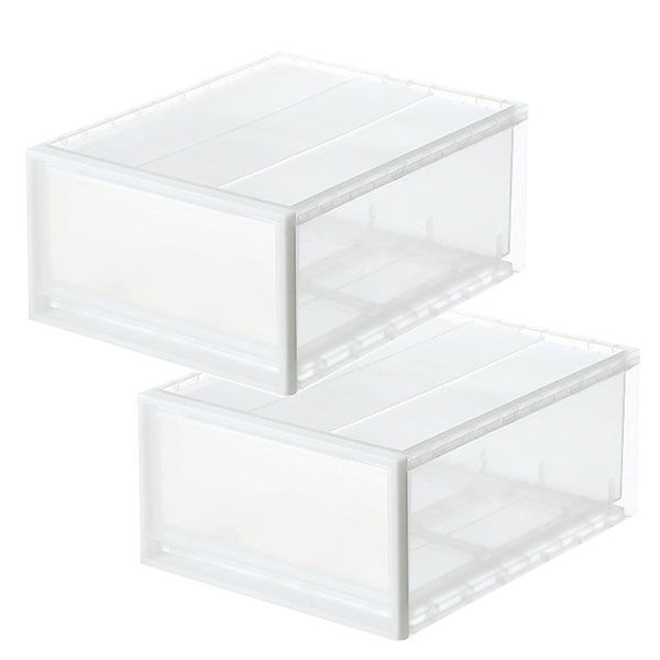 まとめ買いセット】無印良品 ポリプロピレン クローゼットケース 中 1