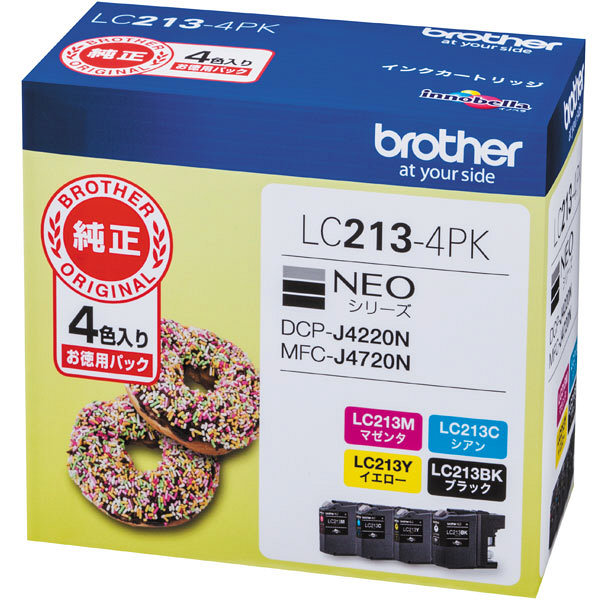 ブラザー（brother） 純正インク LC213-4PK 1パック（4色入） LC213