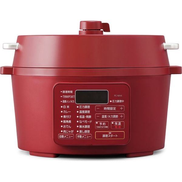 アイリスオーヤマ 電気圧力鍋4.0L PC-MA4-R 1台（直送品） - アスクル