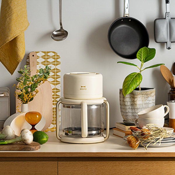 BRUNO ガラスエアフライヤー(アイボリー) BOE122-IV 1個 - アスクル