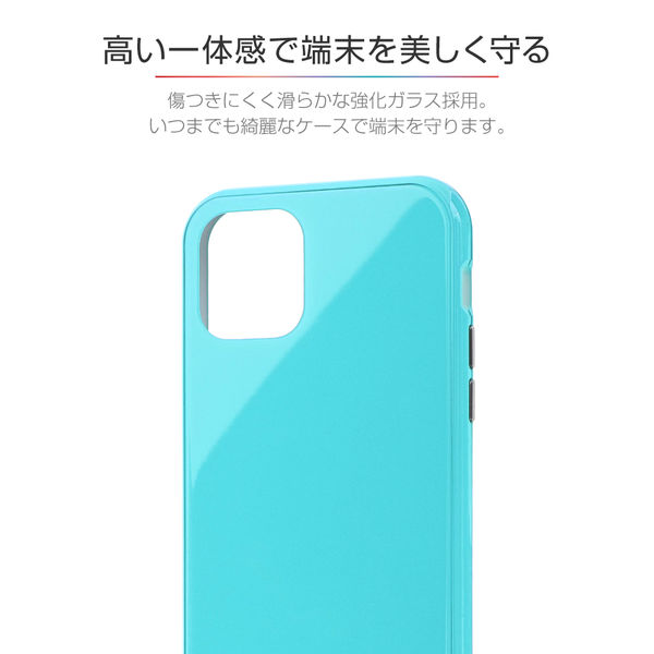 iPhone 11 Pro ケース ガラスハイブリッドケース SHELL GLASS COLOR