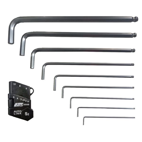 JTC 6角L型レンチセット 滑り止め付き JTC7819 1個（直送品） - アスクル