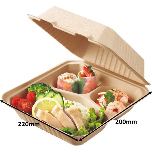 ストリックスデザイン 未晒しバガスモールド フードパックスクエア