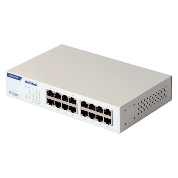 スイッチングハブ 16ポート ギガ LANハブ 金属筐体 電源内蔵 ループ