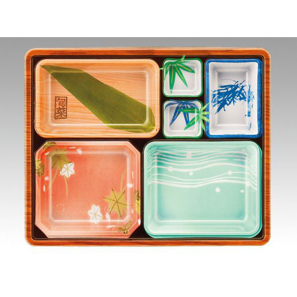 アヅミ産業 仕出弁当 T-110-C セット(蓋パールグリーン) 100枚(20枚×5