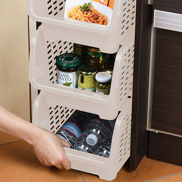 リバティーコーポレーション 積み重ね ストッカー キャスター付 ワーム