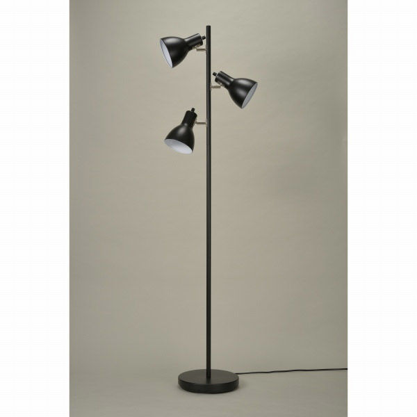 オーム電機 フロアスタンド3灯 YN30BWーK 06-1497 1個 - アスクル