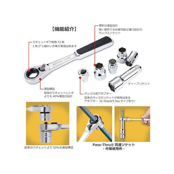 Apex Tool Group 21pcs 3/8貫通ラチェットソケットセット RS-09134 1