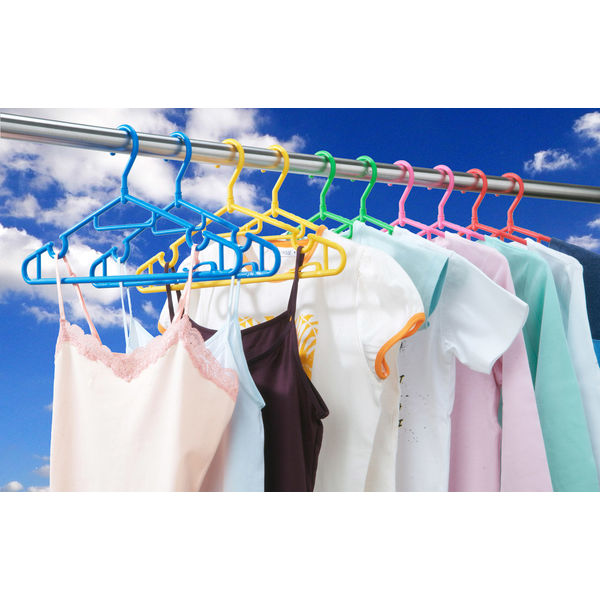 カワタキコーポレーション カラフルハンガー 5色10本組 1セット（3個