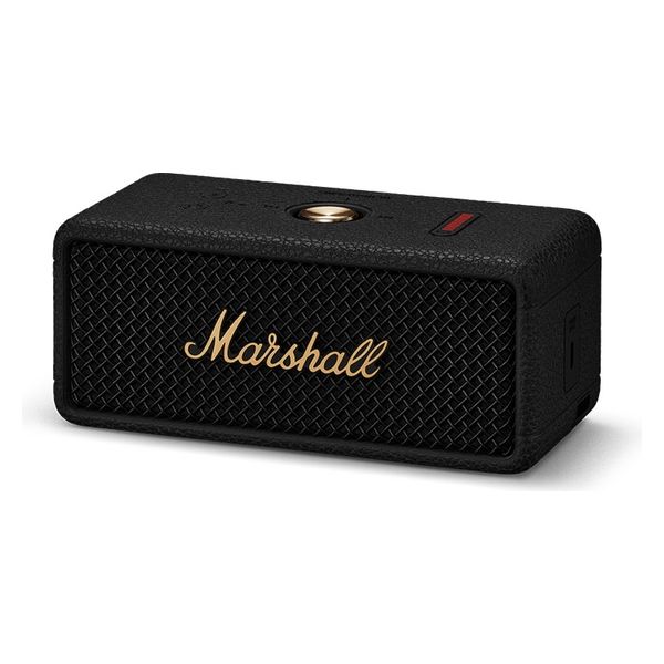 Marshall ワイヤレスポータブル防水スピーカー/ブラック&ブラス
