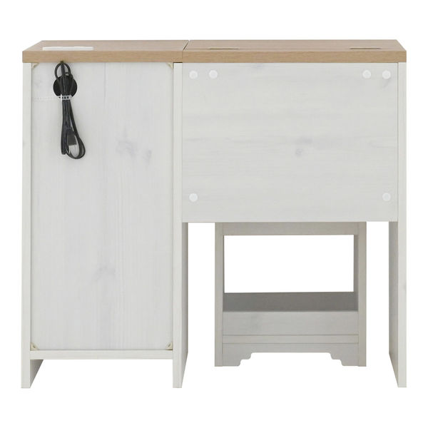 4FUL 佐藤産業 アンリ デスクドレッサー 幅800×奥行400×高さ700mm WH