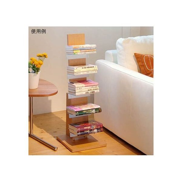 オークス ブックタワー ロータイプ 29.5×29.5×84.2cm ナチュラル L54NA