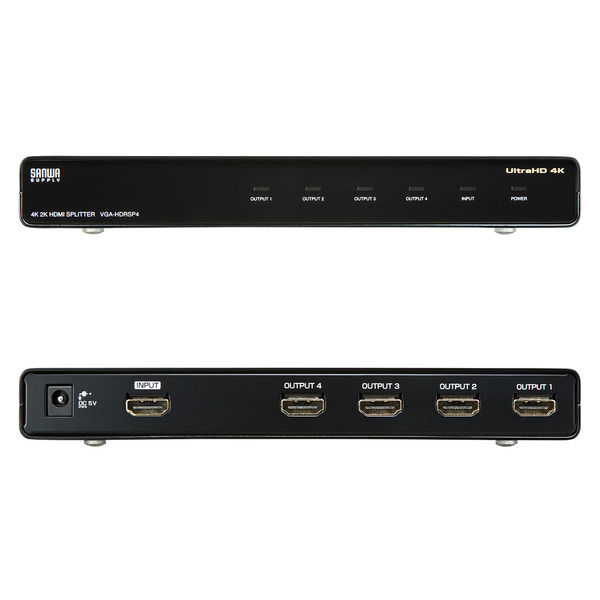 サンワサプライ 4K/60Hz・HDR対応HDMI分配器(4分配) VGA-HDRSP4 1個