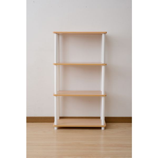 山善 YAMAZEN システムラック 4段 幅600×奥行300×高さ1120mm