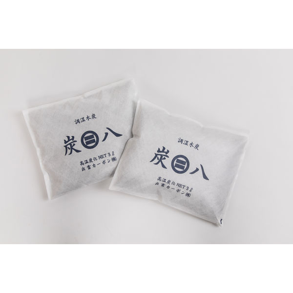 炭八 調湿木炭 3L×5個+スマート小袋×2個 1セット 出雲カーボン - アスクル
