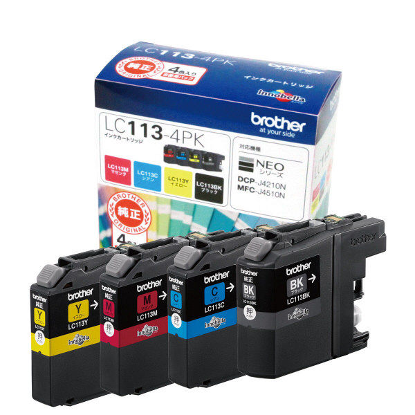 ブラザー（brother） 純正インク LC113-4PK 1パック（4色入） LC113