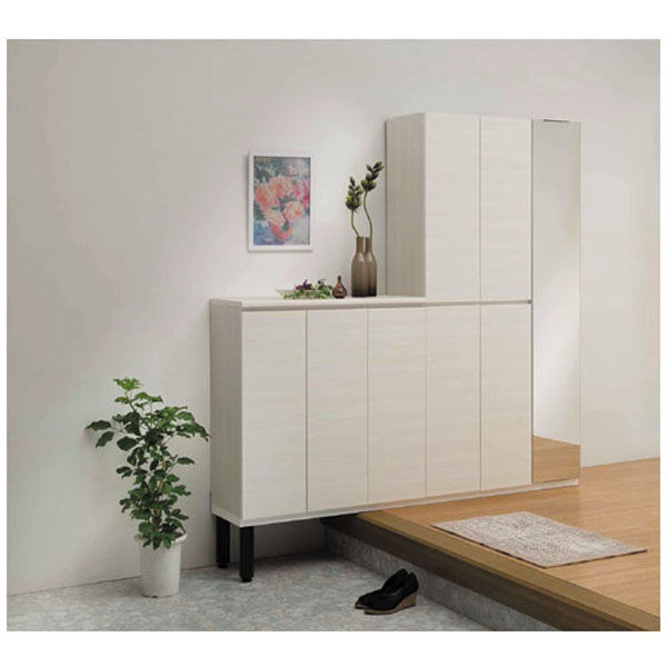 白井産業 ポルターレエントランス 壁面収納シューズラック ロータイプ