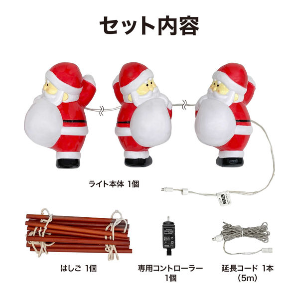 タカショー ブローライト はしごサンタ L 3P LIT-BL02L（直送品