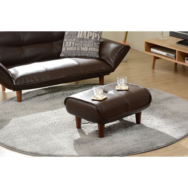 セルタン オットマン ヴィンテージ 合皮ダークブラウン A281p-678DBR 1