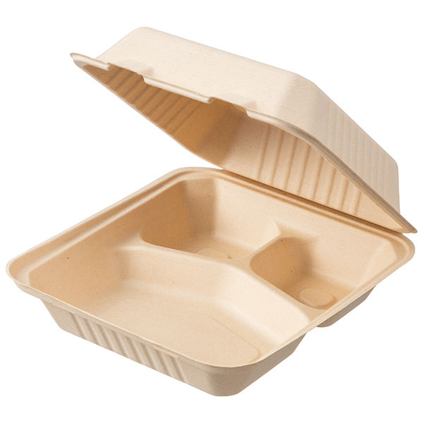 ストリックスデザイン 未晒しバガスモールド フードパックスクエア