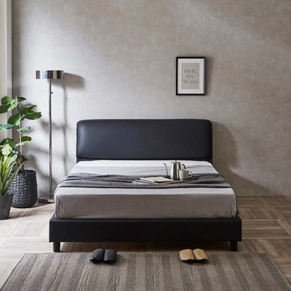 軒先渡し】後藤家具物産 シンプル レザーベッド シングル 幅1040×長
