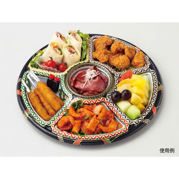 オードブル容器 TOM-420-2 丸型オードブル 友禅 セット 100枚(20枚×5